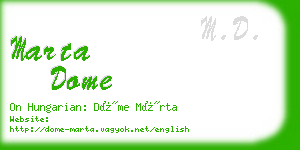 marta dome business card